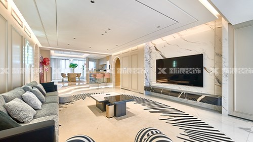 200㎡暖咖現代輕奢大平層，奢而不俗舒適家|長沙全屋整裝